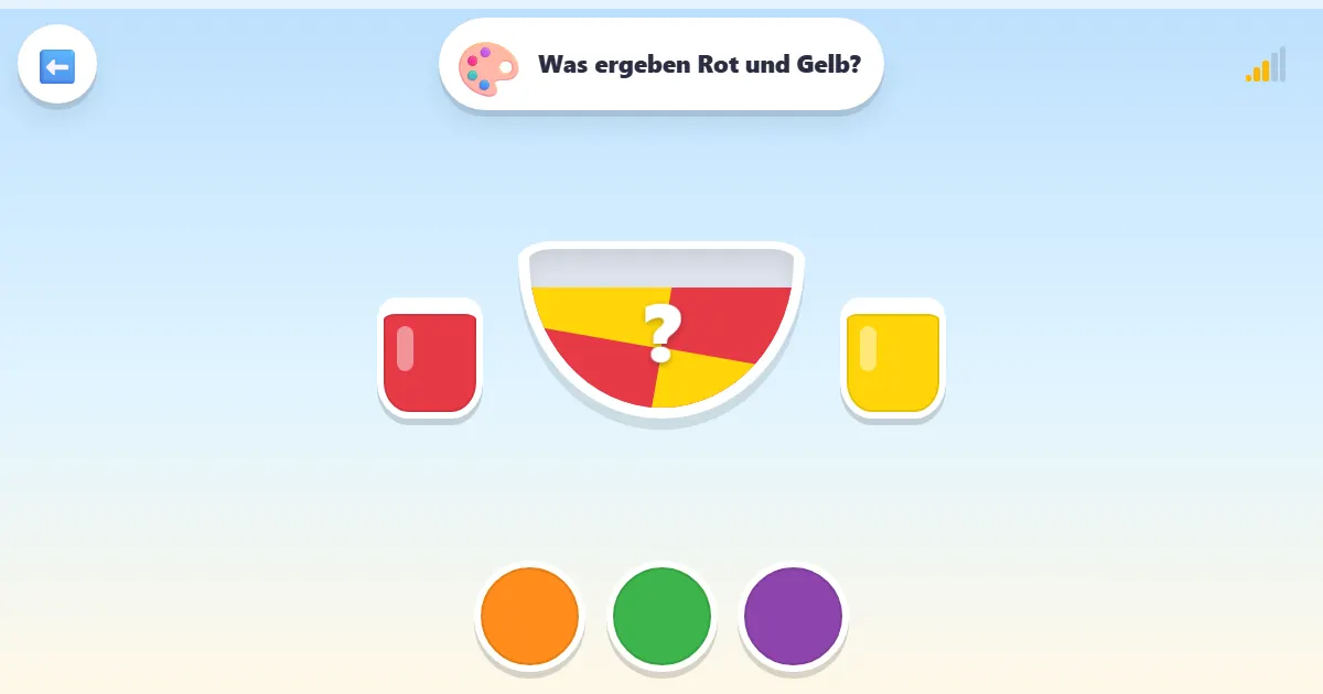 Screenshot von Farbenmixer: ein Malspiel zum Entdecken neuer Farben