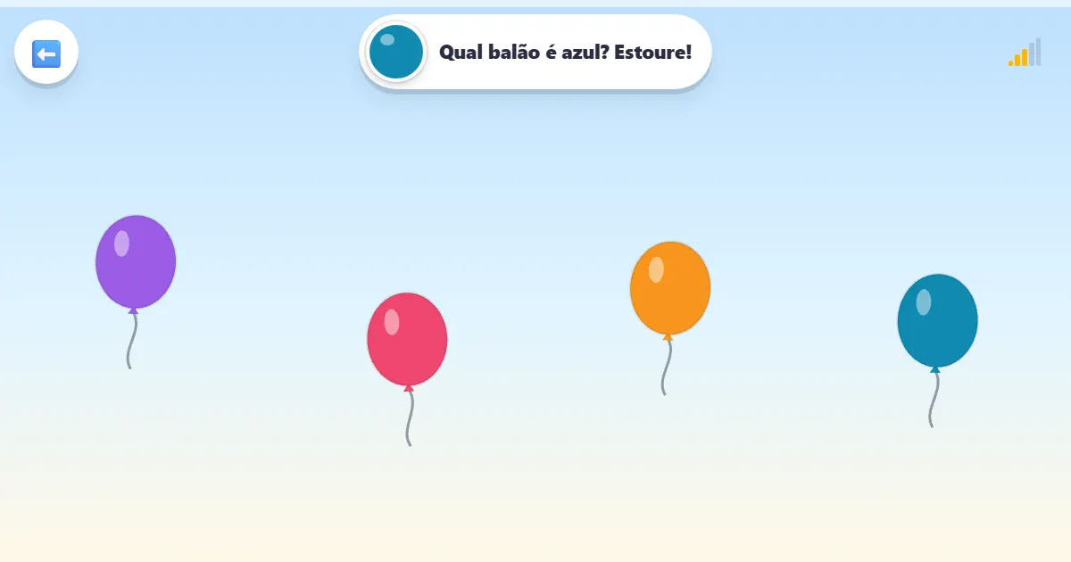 Captura de tela de Balões de cores: um jogo de balões para aprender as cores