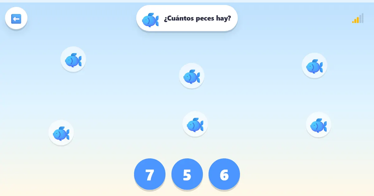 Captura de pantalla de Cuenta y toca, un juego para contar con animalitos simpáticos