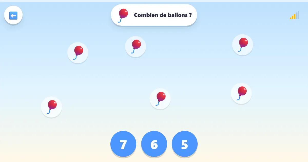 Capture d’écran du jeu Compte et touche : un jeu pour compter avec de petites bêtes