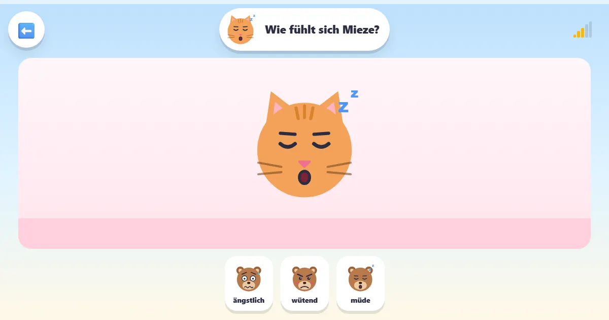 Screenshot von Gefühle-Freunde: ein sanftes Spiel über Gesichter und Gefühle