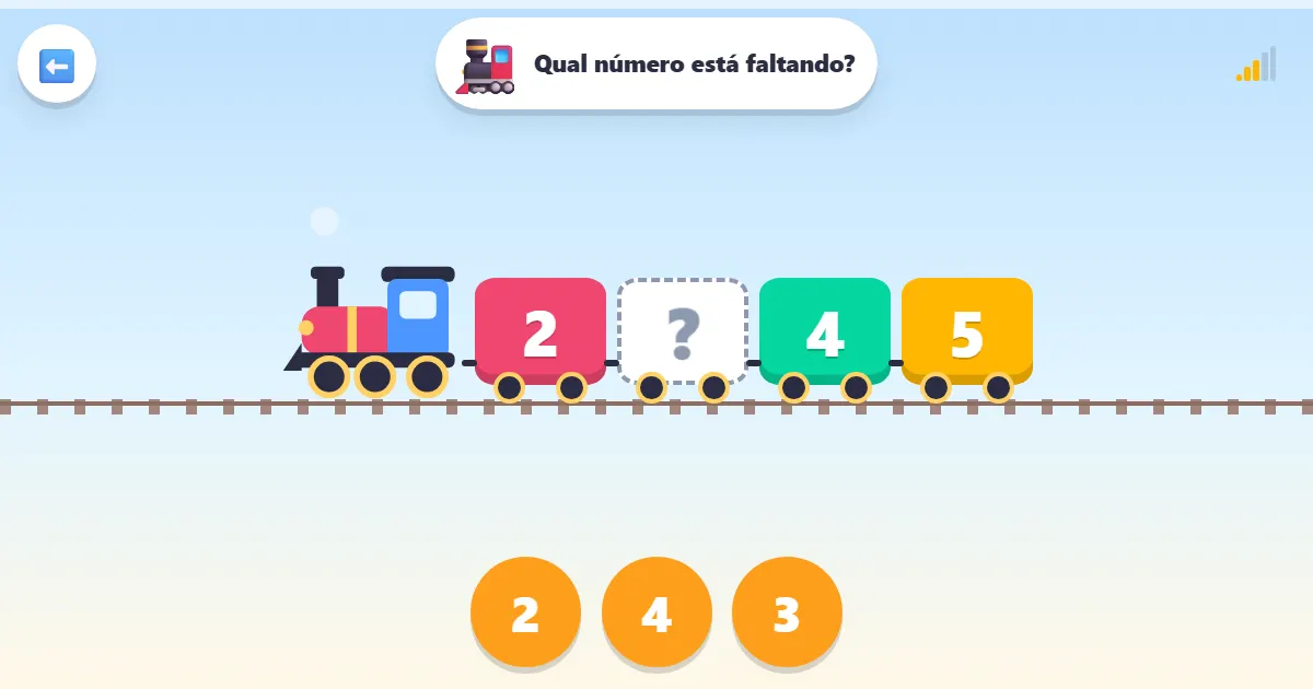 Captura de tela de Trem dos números: um jogo de trem para aprender a ordem dos números