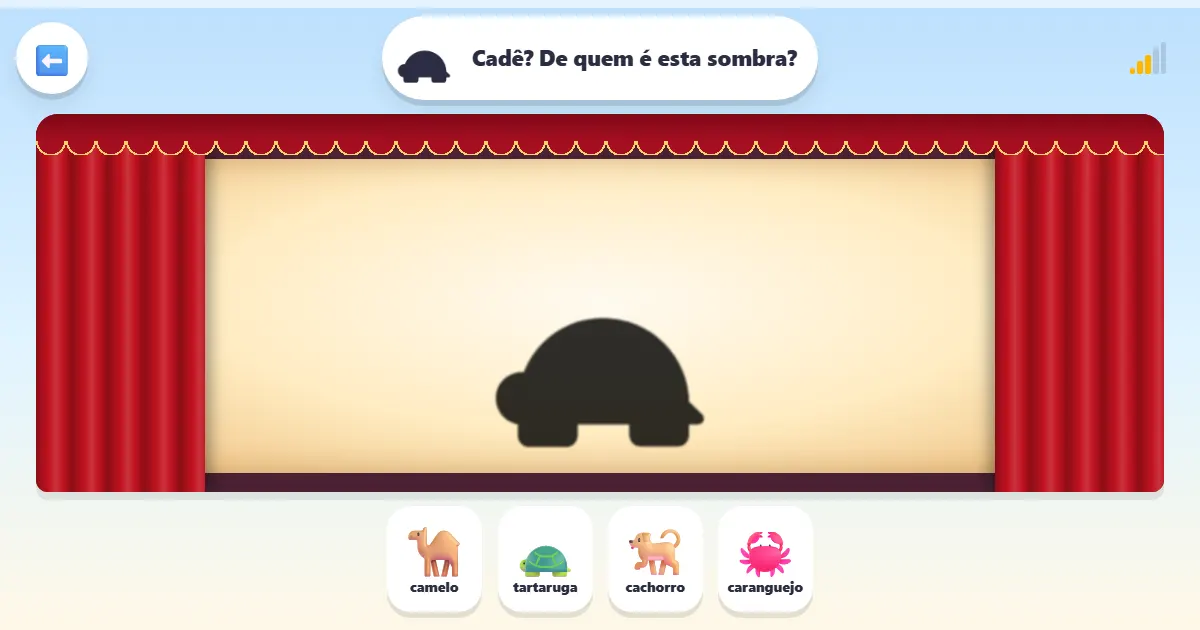 Captura de tela de Sombras de animais: um jogo de adivinhar num pequeno teatro de sombras
