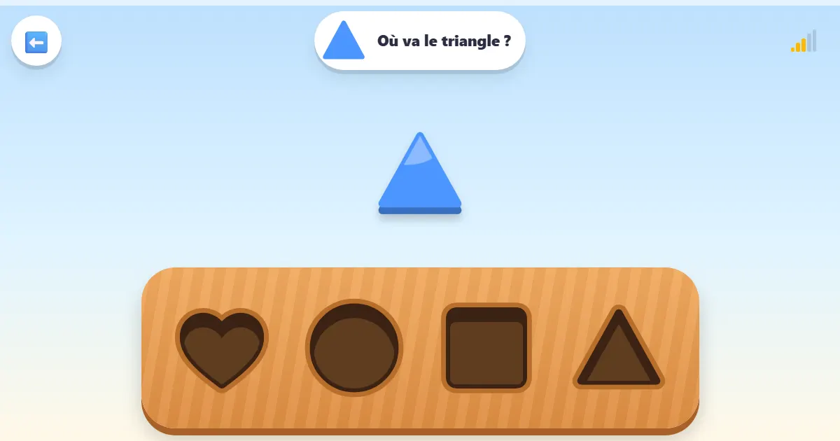 Capture d’écran du jeu Encastre les formes : une boîte à formes pour apprendre les formes planes